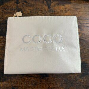 Chanel Mademoiselle COCO Make Up Bag/Clutch - White